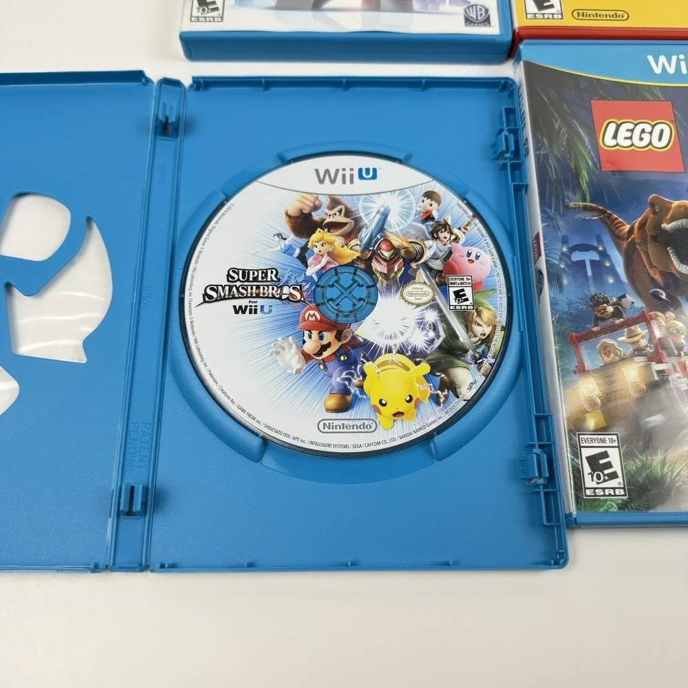 Nintendo Wii U Super Smash Bros Super Mario Maker Batman 3 Jurassic World Bundle